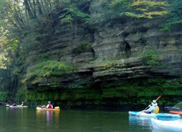 Kayaking on the Kickapoo River in Ontario Wisconsin Kayaking on the Kickapoo River in Ontario Wisconsin