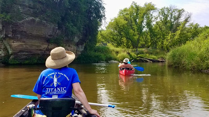 Canoe, Kayak, Tube the Kickapoo River with Titanic Canoe Rental